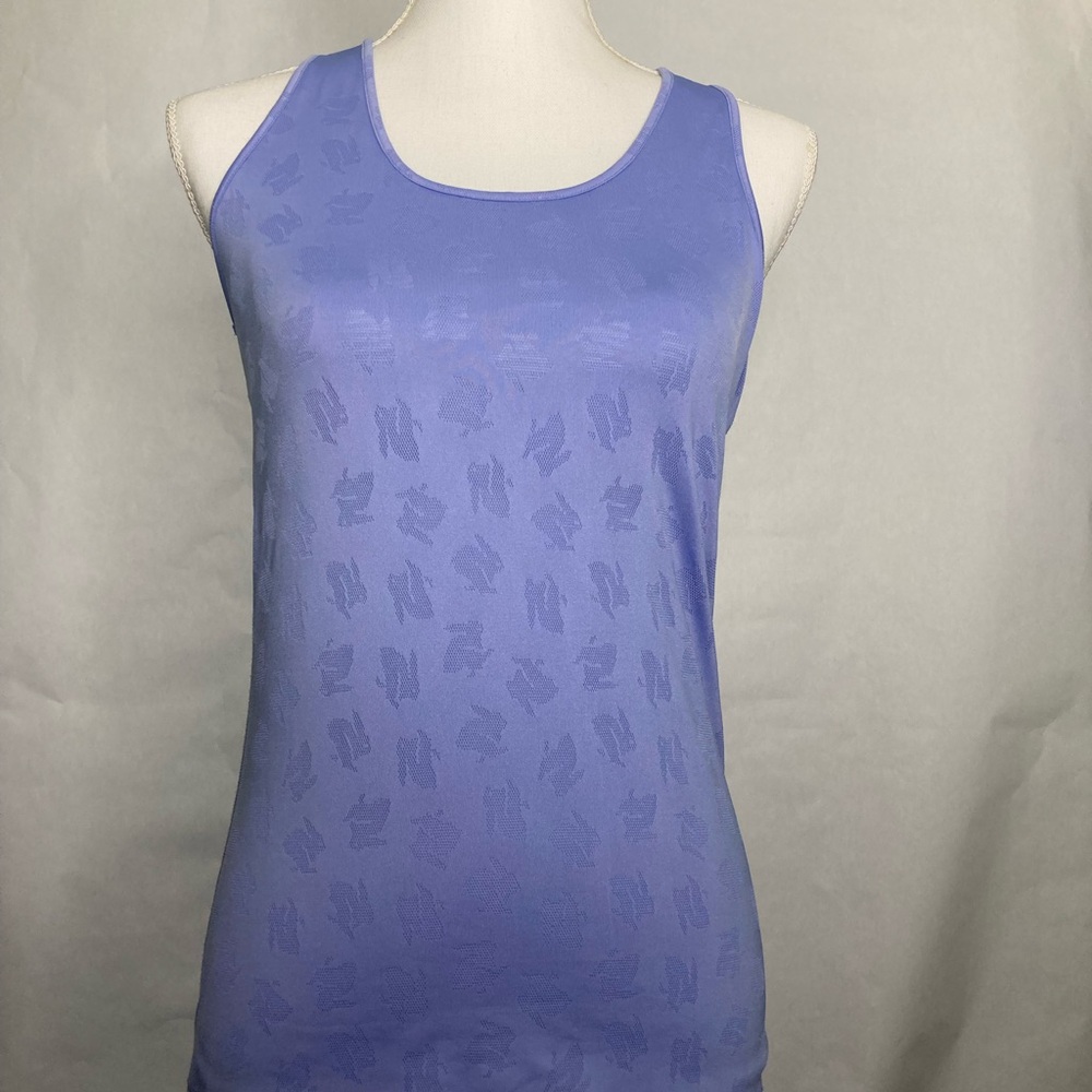 Run Rabbit Tank Top Womens Medium Built in Bra and Pocket Jacquard Bunny Hop